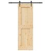 vidaXL Sliding Door with Hardware Set 70x210 cm Solid Wood Pine