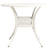 vidaXL Garden Table White 90x90x74 cm Cast Aluminium