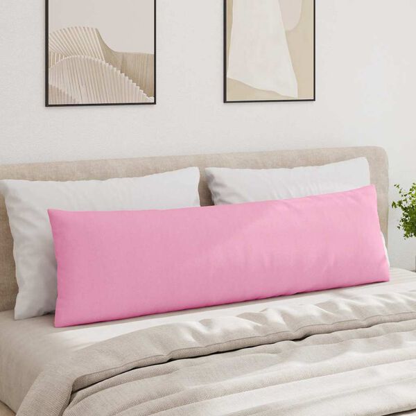 vidaXL Sofa Pillows 2 pcs Pink 145 x 40 cm Fabric
