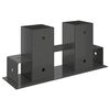 vidaXL Firewood Stack Aid 12 pcs Anthracite 34 x 10 x 15 cm Steel
