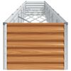 vidaXL Garden Raised Bed Light Brown 582 x 50 x 36 cm Galvanised Steel
