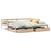 vidaXL Daybed with Trundle and Drawers without Mattress 90x200 cm