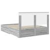 vidaXL Bed Frame with Drawer Grey Sonoma 150 x 200 cm Engineered Wood