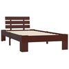 vidaXL Bed Frame without Mattress Dark Brown Solid Pine Wood 90x200 cm