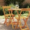 vidaXL Garden Table Folding Natural 60 x 60 x 72 cm Solid Acacia Wood