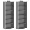 vidaXL Hanging Shelf | Set of 2 | Grey and White | Fabric | Medium | Collapsible