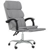 vidaXL Reclining Office Chair Light Grey Fabric