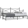 vidaXL Daybed with Trundle without Mattress Black 90x190 cm Steel