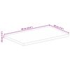 vidaXL Table Top 60x20x3.8 cm Rectangular Solid Wood Mango