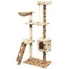 vidaXL Cat Tree with Sisal Scratching Posts 150 cm Paw Prints Beige
