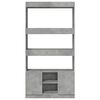 vidaXL Highboard&nbsp;Concrete Grey 92x33x180 cm Engineered Wood