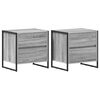 vidaXL Bedside Table 2 pcs Grey Sonoma 50 x 39.5 x 50 cm