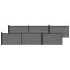 vidaXL Fence Panel 6 pcs WPC and Aluminium Grey