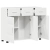 vidaXL Sideboard High Gloss White 88.5 x 30.5 x 73 cm Engineered Wood