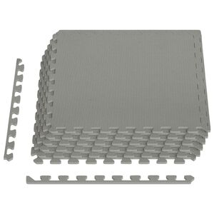 vidaXL Floor Mats 6 pcs Grey 2.16 m&sup2; EVA Foam
