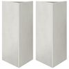 vidaXL Garden Planters 2 pcs Triangular 40x34.5x75 cm Stainless Steel
