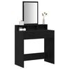 vidaXL Dressing Table Black Oak 79 x 41 x 140 cm Engineered Wood