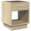 vidaXL Bedside Table with Infinity LED Sonoma Oak 40x40x50 cm