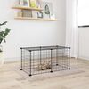 vidaXL 8-Panel Pet Cage Black 35x35 cm Steel