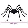 vidaXL Halloween Spider Decoration 3 pcs Black 150 cm Polyester