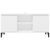 vidaXL TV Cabinet with Metal Legs White 103.5x35x50 cm