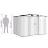 vidaXL Garden Storage Shed Grey Metal 257x205x178 cm
