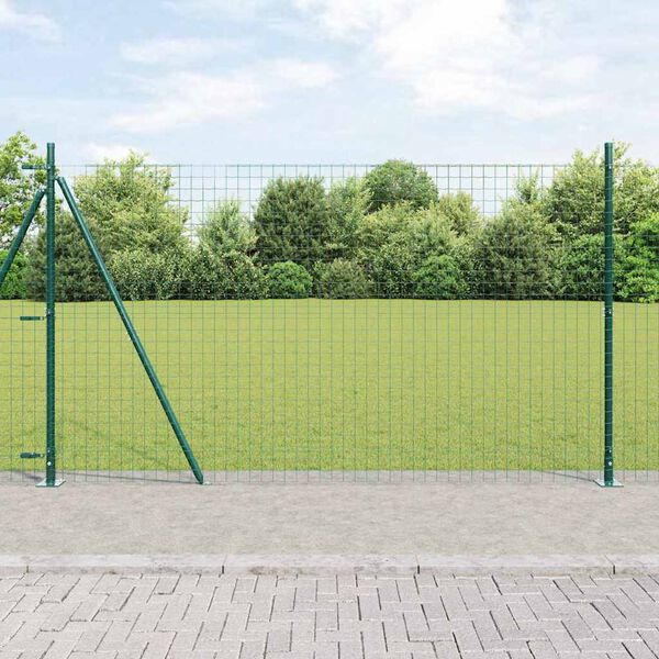 vidaXL Fence Post Other 26 pcs Grey 3.2 x 3.2 x 88.5 cm Steel