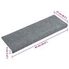 vidaXL Stair Mats Self-adhesive 5 pcs 65x21x4 cm Light Grey Rectangular Edge