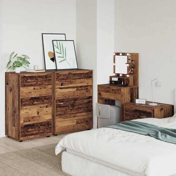 vidaXL Storage Cabinets 2 pcs Old Wood 60 x 48 x 105 cm