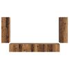 vidaXL Wall-mounted 4 pcs Old Wood