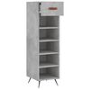 vidaXL Shoe Cabinet Concrete Grey 30x35x105 cm Engineered Wood