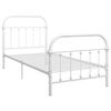 vidaXL Bed Frame without Mattress White Metal 100x200 cm