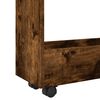 vidaXL Narrow Storage Trolley 3 Tier Smoked Oak Engineered Wood
