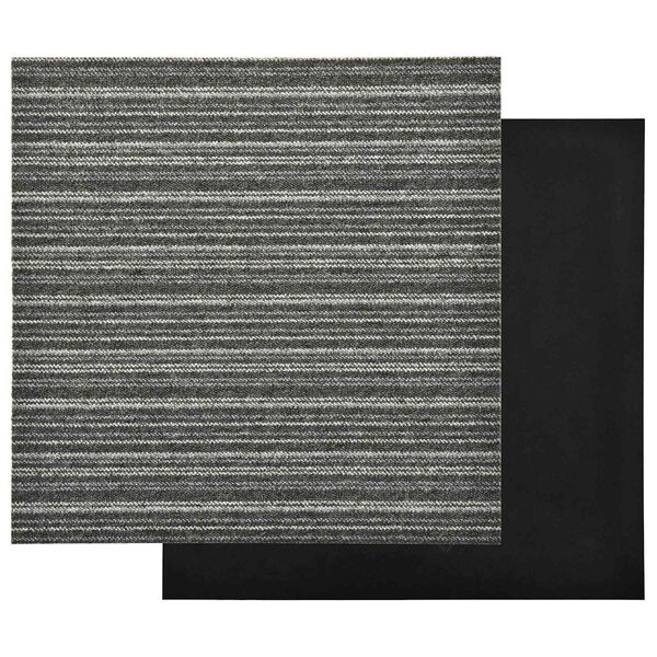 vidaXL Carpet 20 pcs Striped Anthracite 50 x 50 cm 100% Polypropylene