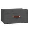 vidaXL Wall-mounted Bedside Cabinet Grey 40x29.5x22 cm