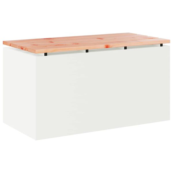vidaXL Garden Bench White 80 x 40 x43 cm Steel