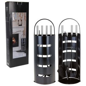 Home&Styling Fireplace Tool Set Metal Black