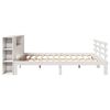 vidaXL Bookcase Bed without Mattress White 200x200cm Solid Wood Pine