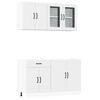 vidaXL 4 Piece Kitchen Cabinet Set Lucca White Engineered Wood