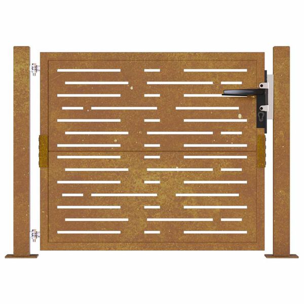 vidaXL Garden Gate 100x100 cm Corten Steel Square Design