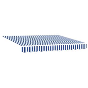 vidaXL Awning Replacement Fabric Blue and White 235 x 195 cm Polyester