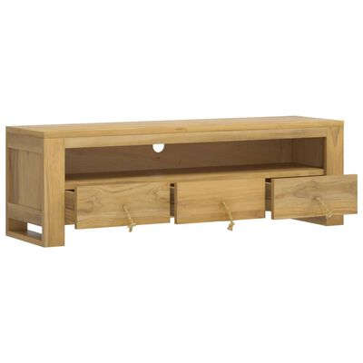 vidaXL TV Cabinet 110x30x35 cm Solid Wood Teak