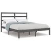 vidaXL Bed Frame without Mattress Grey 120x200 cm Solid Wood Pine