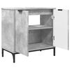 vidaXL Bathroom Furniture Set 3 pcs Concrete grey Engineered wood