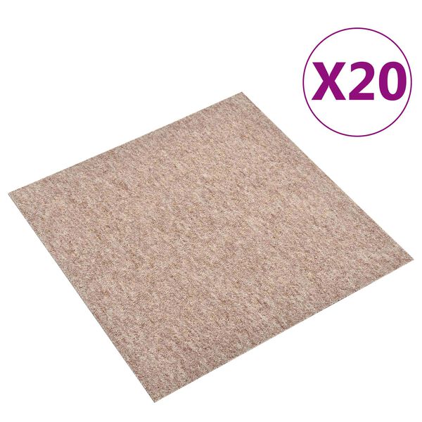 vidaXL Carpet 20 pcs Beige 50 x 50 cm 100% Polypropylene