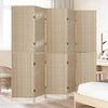vidaXL Room Divider Folding Manual Beige 242 x 180 cm Poly Rattan