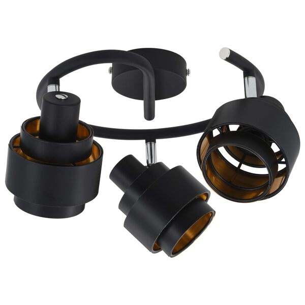 vidaXL 3-Way Spot Light Black E14