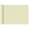 vidaXL Balcony Screen Oxford Fabric 75x600 cm Cream