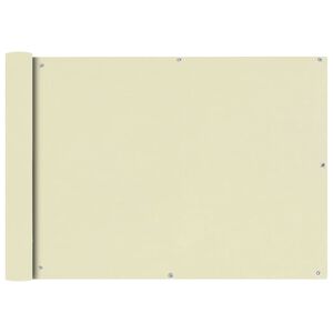 vidaXL Balcony Screen Oxford Fabric 75x600 cm Cream