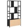 vidaXL Bookshelf Black Oak 80 x 30 x 155.5 cm Engineered Wood